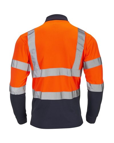 Hi Vis Two Tone Long Sleeve Polo Shirt