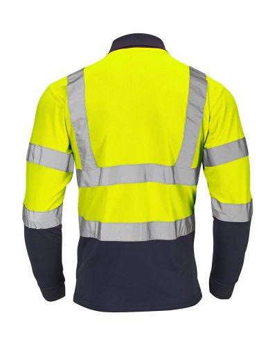 Hi Vis Two Tone Long Sleeve Polo Shirt