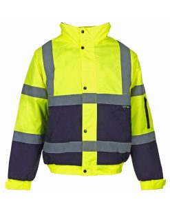 Two Tone Hi Vis Bomber Jacket