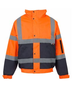 Two Tone Hi Vis Bomber Jacket