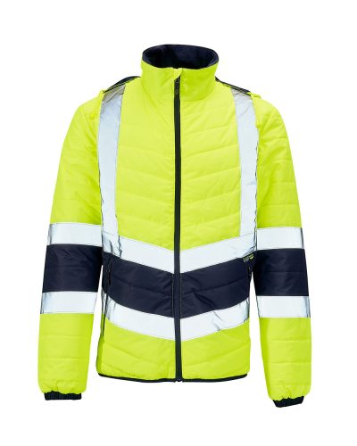 Two Tone Hi Vis Puffer Jacket