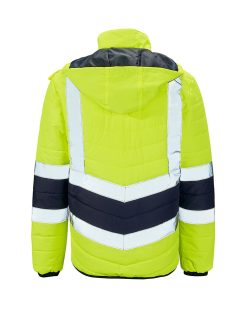 Two Tone Hi Vis Puffer Jacket