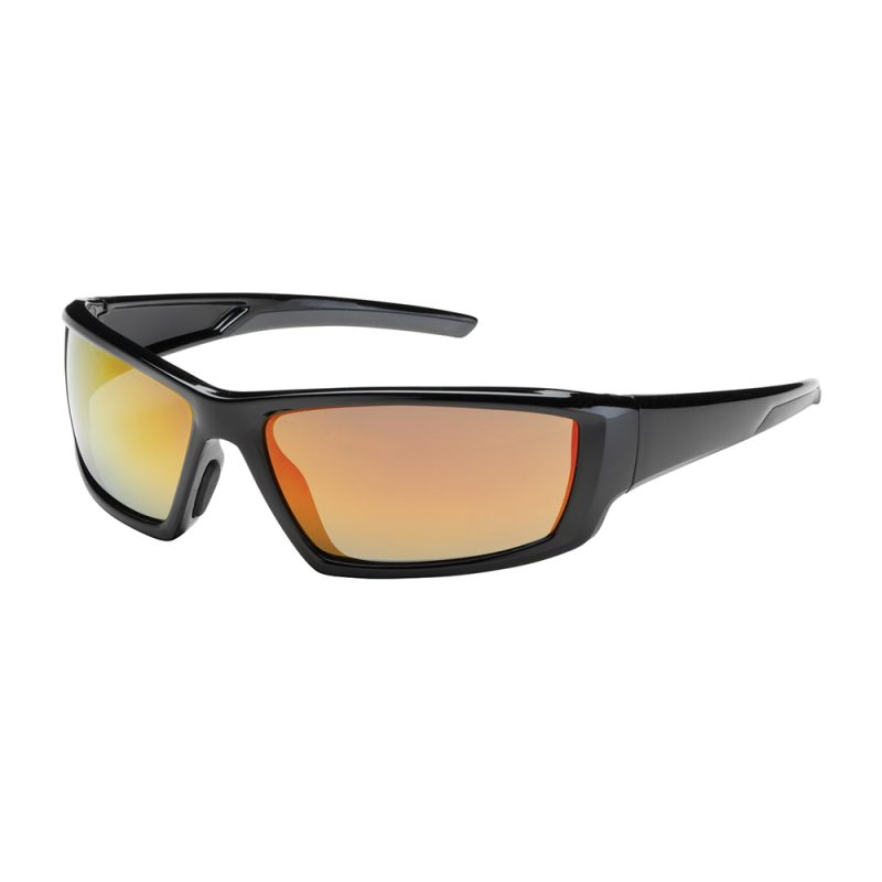 Sunburst Red Mirror Safety Glasses