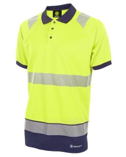 Beeswift Deltic Hi-vis Two Tone Short Sleeve Polo