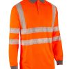 Beeswift Envirowear Hi-vis Long Sleeve Recyclable Polo Shirt