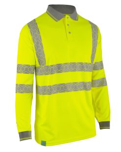 Beeswift Envirowear Hi-vis Long Sleeve Recyclable Polo Shirt