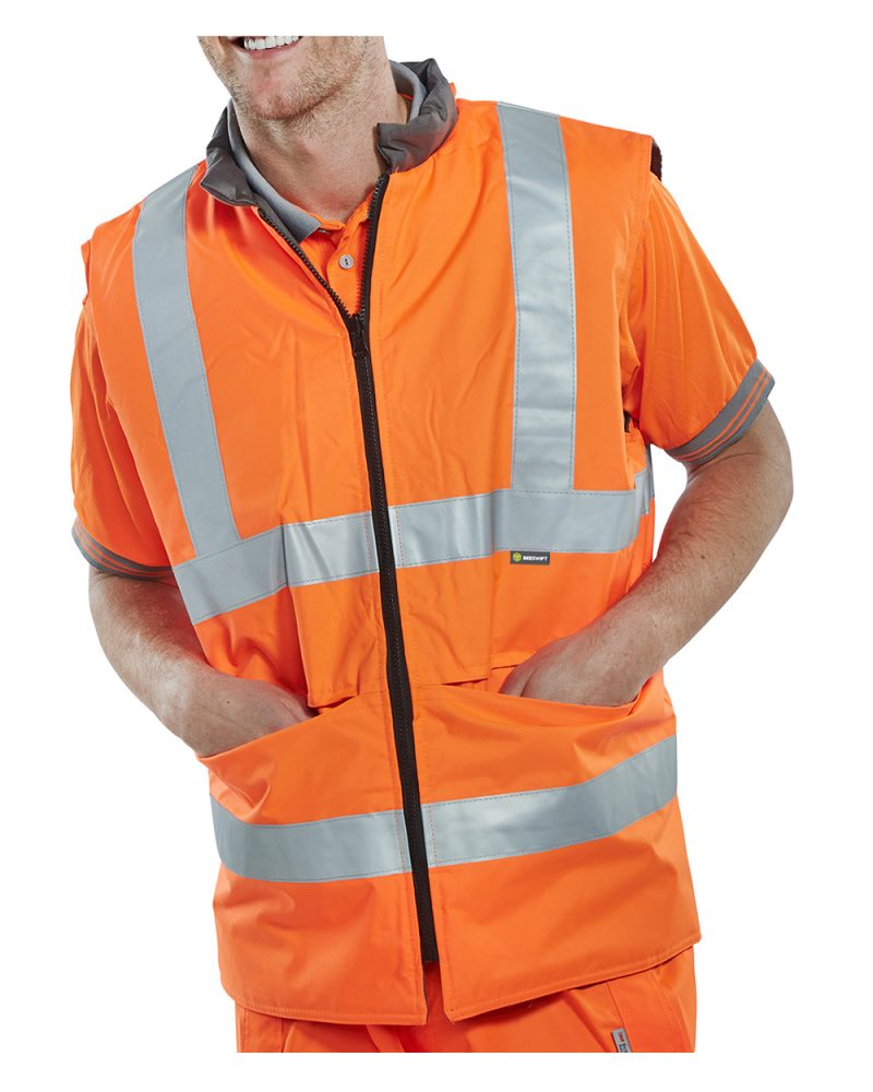 Beeswift Reversible Hi Vis Interactive Bodywarmer