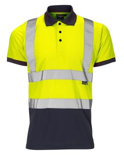 Alternative view of Supertouch Hi-Vis Two Tone Short Sleeve Polo Shirt