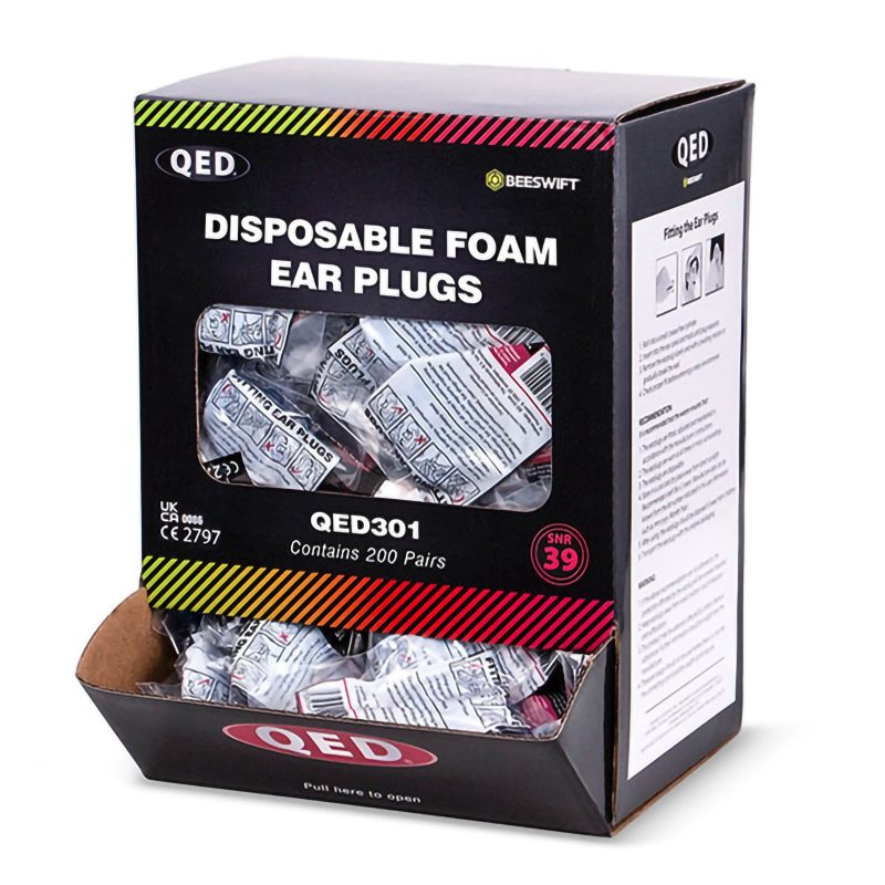 Beeswift Qed Disposable Foam Ear Plugs Blue