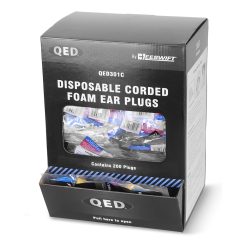 Beeswift Qed Disposable Foam Corded Ear Plugs Blue
