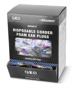 Beeswift Qed Disposable Foam Corded Ear Plugs Blue