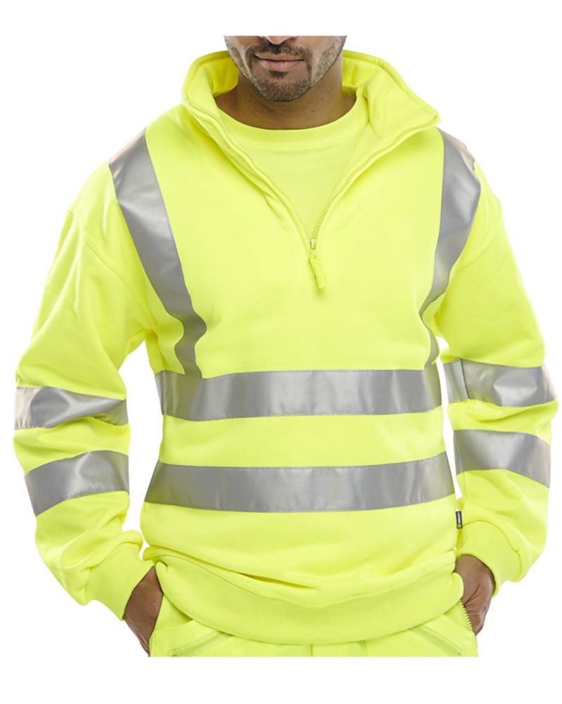 Beeswift Hi Vis Quarter Zip Sweater