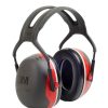 3m Peltor X3 Headband Ear Defenders Red