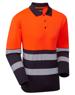 Eco Coolair L/S Hi Vis Polo